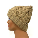 Empire Cove Womens Mens Unisex Winter Warm Solid Cable Knit Cuff Beanie-UNCATEGORIZED-Empire Cove-Black-Casaba Shop 5 image