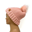 Empire Cove Winter Warm Solid Knit Cuff Beanie with Pom Pom Womens-UNCATEGORIZED-Empire Cove-Black-Casaba Shop 8 image