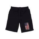 RAPDOM TS6 Fleece Gym Shorts Distressed Patriotic Vertical USA Flag 2 image