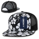 1 Dozen Decky Hibiscus Flower Floral Hawaiian Cotton Trucker Baseball Caps Hats Wholesale Bulk-Serve The Flag 1 image