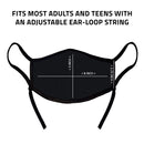 Casaba 3 Pack Face Masks Black Stylish Prints Cotton Poly Adjustable Washable Reusable Double Layer Pocket Filter-Serve The Flag 4 image