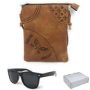 Casaba Designer Crossbody Bag Satchel & Sunglasses Gift Set For Women Mom Wife-Serve The Flag 2 image