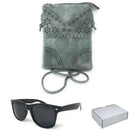 Casaba Designer Crossbody Bag Satchel & Sunglasses Gift Set For Women Mom Wife-Serve The Flag 6 image