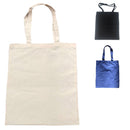 Cotton Plain Reusable Grocery Shopping Tote Bags Natural Eco Friendly 14 X 16inch-Serve The Flag 2 image
