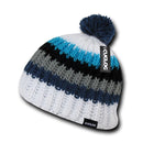 Cuglog Mont Ventoux Thick Cable Knit Stripped Beanies Big Fuzzy Pom Style Winter-Serve The Flag 9 image