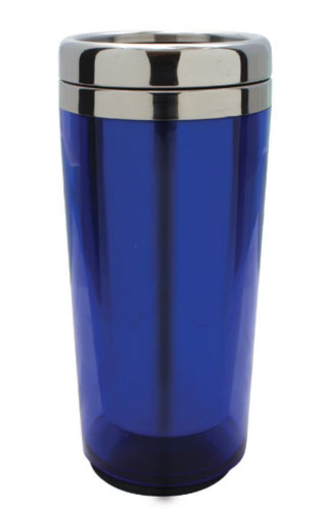 Tumbler 16 OZ, Double wall Travel Mug (Inner Stainless Steel, outer  transparent shell)