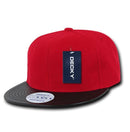 Decky 6 Panel Vinyl Flat Bill Snapback Constructed Baseball Caps Hats-Serve The Flag 16 image