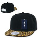 Decky Animal Print Retro Flat Bill Hats Baseball Caps Snake Leopard Skin-Serve The Flag 7 image