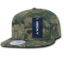 Decky Army Camouflage 100% Cotton Retro Flat Bill 6 Panel Snapback Hats Caps-Serve The Flag 21 image