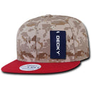 Decky Army Camouflage 100% Cotton Retro Flat Bill 6 Panel Snapback Hats Caps-Serve The Flag 23 image