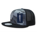 Decky Army Camouflage Camo Flat Bill Trucker Hats Caps 6 Panel Snapbacks-Serve The Flag 7 image