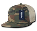 Decky Army Camouflage Camo Flat Bill Trucker Hats Caps 6 Panel Snapbacks-Serve The Flag 12 image