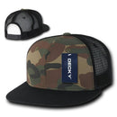 Decky Army Camouflage Camo Flat Bill Trucker Hats Caps 6 Panel Snapbacks-Serve The Flag 17 image