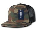 Decky Army Camouflage Camo Flat Bill Trucker Hats Caps 6 Panel Snapbacks-Serve The Flag 21 image