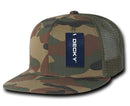 Decky Army Camouflage Camo Flat Bill Trucker Hats Caps 6 Panel Snapbacks-Serve The Flag 23 image
