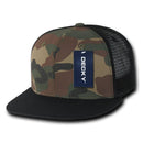 Decky Army Camouflage Camo Flat Bill Trucker Hats Caps 6 Panel Snapbacks-Serve The Flag 9 image