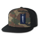 Decky Camouflage Retro Flat Bill Baseball Hats Caps Cotton Snapback-Serve The Flag 4 image