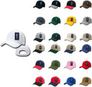 Decky Deluxe Polo Dad Baseball Hats Caps Hook Loop Closure Solid Two Tone Colors-Serve The Flag 2 image