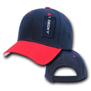 Decky Deluxe Polo Dad Baseball Hats Caps Hook Loop Closure Solid Two Tone Colors-Serve The Flag 15 image