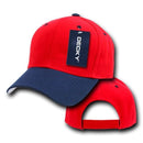 Decky Deluxe Polo Dad Baseball Hats Caps Hook Loop Closure Solid Two Tone Colors-Serve The Flag 20 image