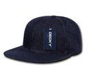 Decky Denim High Crown Snapback Cotton 6 Panel Flat Bill Hats Caps-Serve The Flag 16 image