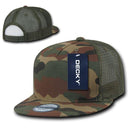 Decky Flat Bill Baseball Mesh Trucker 5 Panels Solid Camouflage Caps Hats-Serve The Flag 36 image