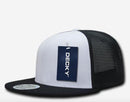 Decky Flat Bill Mesh Trucker Baseball 6 Panel Constructed Camo Two Tone Caps Hats-Serve The Flag 11 image