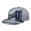 Decky Flat Bill Camouflage Cotton Foam Mesh Trucker Hats Caps Snapback Unisex-Serve The Flag 19 image