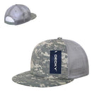 Decky Flat Bill Camouflage Cotton Foam Mesh Trucker Hats Caps Snapback Unisex-Serve The Flag 3 image