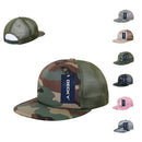 Decky Flat Bill Camouflage Cotton Foam Mesh Trucker Hats Caps Snapback Unisex-Serve The Flag 2 image