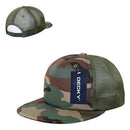 Decky Flat Bill Camouflage Cotton Foam Mesh Trucker Hats Caps Snapback Unisex-Serve The Flag 9 image