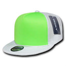 Decky Flat Bill Neon Foam Mesh Trucker Hats Caps Snapback Two Tone Unisex-Serve The Flag 15 image