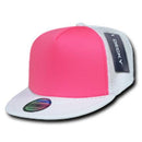 Decky Flat Bill Neon Foam Mesh Trucker Hats Caps Snapback Two Tone Unisex-Serve The Flag 17 image