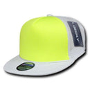 Decky Flat Bill Neon Foam Mesh Trucker Hats Caps Snapback Two Tone Unisex-Serve The Flag 18 image