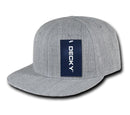Decky Heather Grey Snapback Two Tone 6 Panel Retro Flat Bill Hats Caps-Serve The Flag 19 image