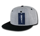 Decky Heather Grey Snapback Two Tone 6 Panel Retro Flat Bill Hats Caps-Serve The Flag 8 image