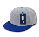 Decky Heather Grey Snapback Two Tone 6 Panel Retro Flat Bill Hats Caps-Serve The Flag 10 image