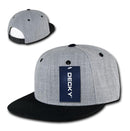Decky Heather Grey Snapback Two Tone 6 Panel Retro Flat Bill Hats Caps-Serve The Flag 3 image