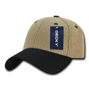 Decky Jute Low Crown Structured Dad 6 Panel Caps Hats Unisex-Serve The Flag 3 image