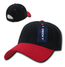 Decky Low Crown Plain Two Tone Curved Bill 6 Panel Dad Hats Caps-Serve The Flag 5 image