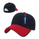 Decky Low Crown Plain Two Tone Curved Bill 6 Panel Dad Hats Caps-Serve The Flag 17 image