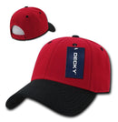 Decky Low Crown Plain Two Tone Curved Bill 6 Panel Dad Hats Caps-Serve The Flag 20 image