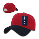 Decky Low Crown Plain Two Tone Curved Bill 6 Panel Dad Hats Caps-Serve The Flag 21 image