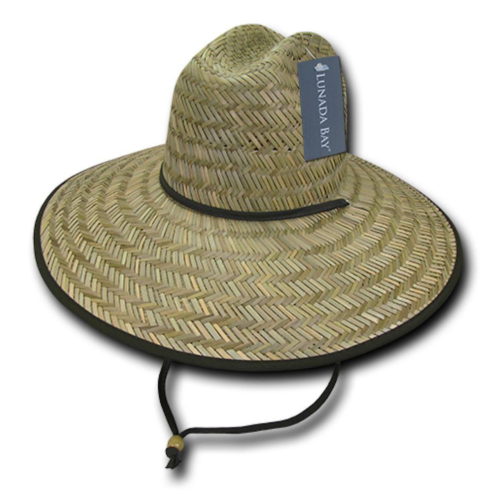 Decky Mat Paper Straw Lifeguard Cowboy Hats Caps Mens Womens Beach