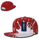 Decky Paint Splat Snapback Baseball 6 Panel 100% Cotton Structured Caps Hats-Serve The Flag 13 image