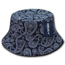 Decky Paisley Bandana Design Fitted Bucket Hats Caps Cotton Unisex-Serve The Flag 10 image