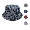 Decky Paisley Bandana Design Fitted Bucket Hats Caps Cotton Unisex-Serve The Flag 13 image