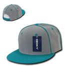 Decky Piped Crown Snapback Two Tone 6 Panel Flat Bill Hats Caps-Serve The Flag 12 image