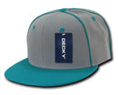 Decky Piped Crown Snapback Two Tone 6 Panel Flat Bill Hats Caps-Serve The Flag 24 image