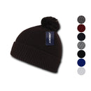 Decky Pom Pom Beanies Long Cuffed Soft Thick Warm Knitted Ski Caps Hats Unisex-Serve The Flag 1 image